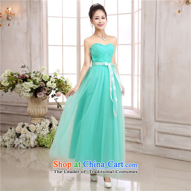 C.o.d. Package Mail New gliding gauze wiping the chest long skirt annual meeting hosted a skirt bridesmaid sister evening slips short of small-sin short of dress Green Land Code, yet are El Yi shopping on the Internet has been pressed.