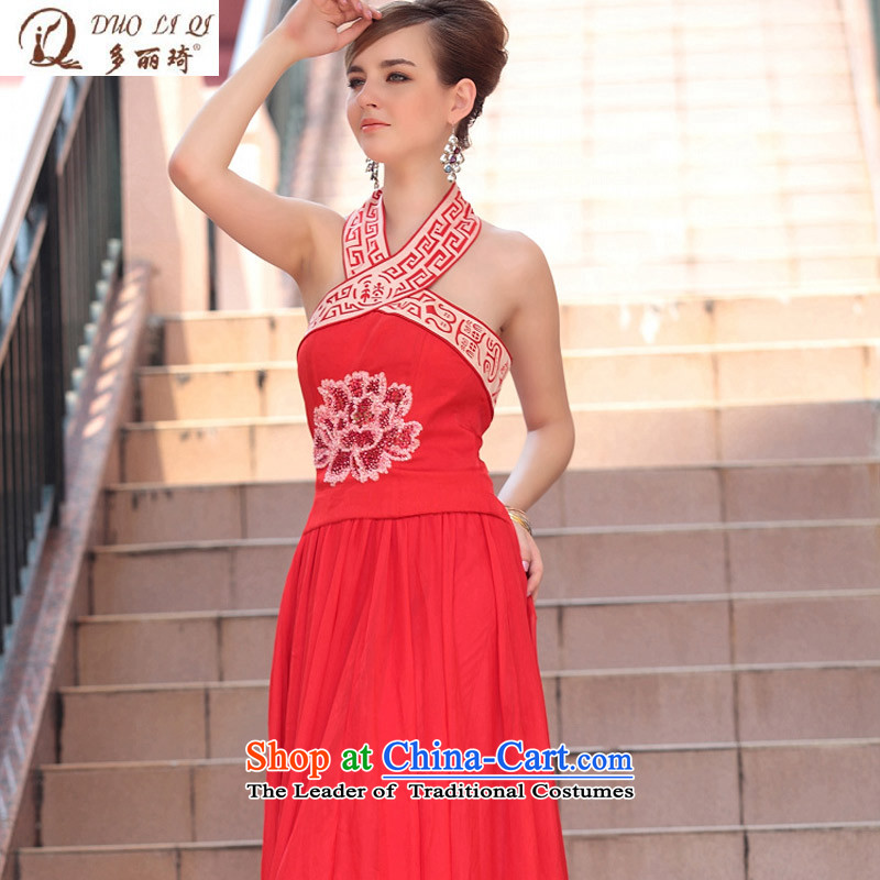 Doris Qi red wall also bride evening dresses bridesmaid Zhanghua, western dress bows 30623 Red XXL, Doris Qi (doris dress) , , , shopping on the Internet