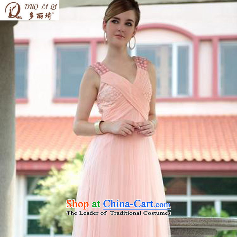 Doris Qi evening dresses pink shoulders princess pink , L, more services Lai Ki (doris dress) , , , shopping on the Internet