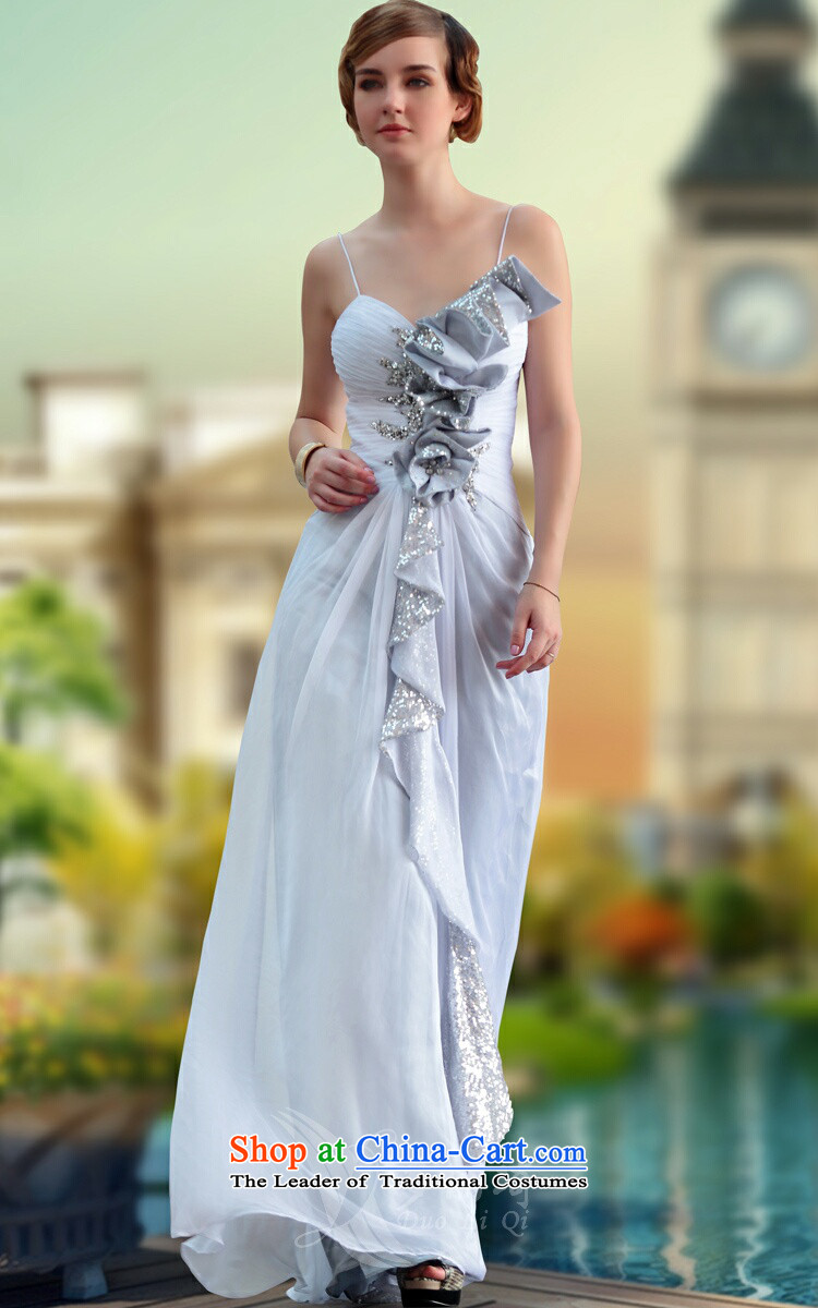 Doris Qi straps long evening dresses wedding dresses Evening Compere Auditorium performances dress 30637 Silver聽XL Photo, prices, brand platters! The elections are supplied in the national character of distribution, so action, buy now enjoy more preferential! As soon as possible.