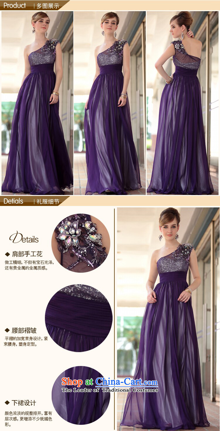 Doris Qi purple shoulder dress nightclubs dress balls evening dress in Europe under the auspices of the annual dinner dress purple S picture, prices, brand platters! The elections are supplied in the national character of distribution, so action, buy now enjoy more preferential! As soon as possible.