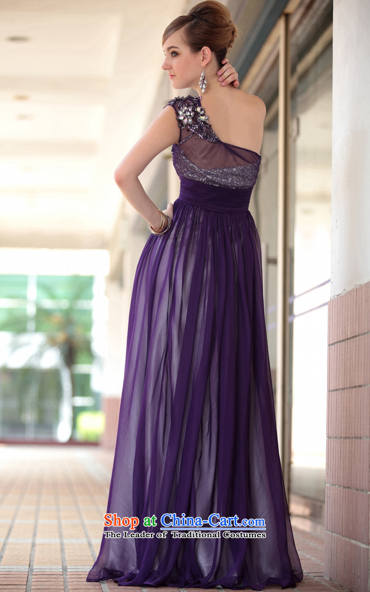 Doris Qi purple shoulder dress nightclubs dress balls evening dress in Europe under the auspices of the annual dinner dress purple S picture, prices, brand platters! The elections are supplied in the national character of distribution, so action, buy now enjoy more preferential! As soon as possible.