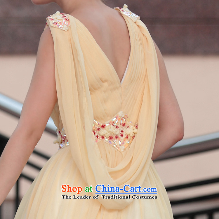 Doris Qi township embroidered evening dresses bows services under the auspices of the wearing yellow XXL picture, prices, brand platters! The elections are supplied in the national character of distribution, so action, buy now enjoy more preferential! As soon as possible.