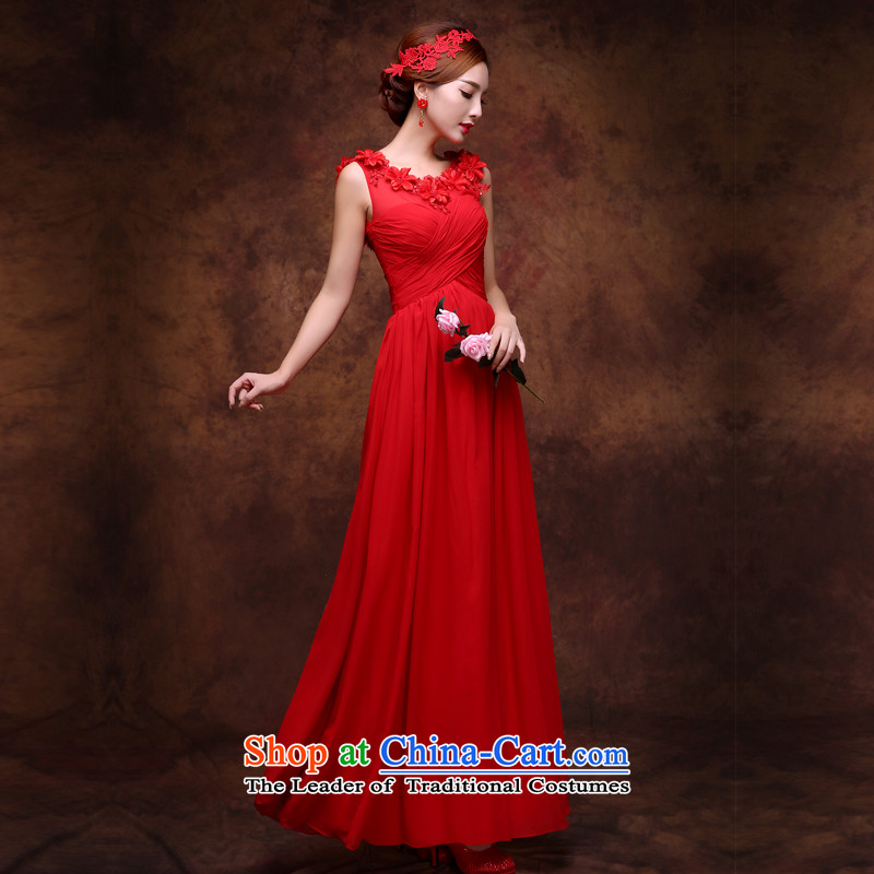 However Service 2015 winter red long gown marriages bows service banquet evening dresses red dress) thin graphics XXL( Kidman (nicole richie) , , , shopping on the Internet