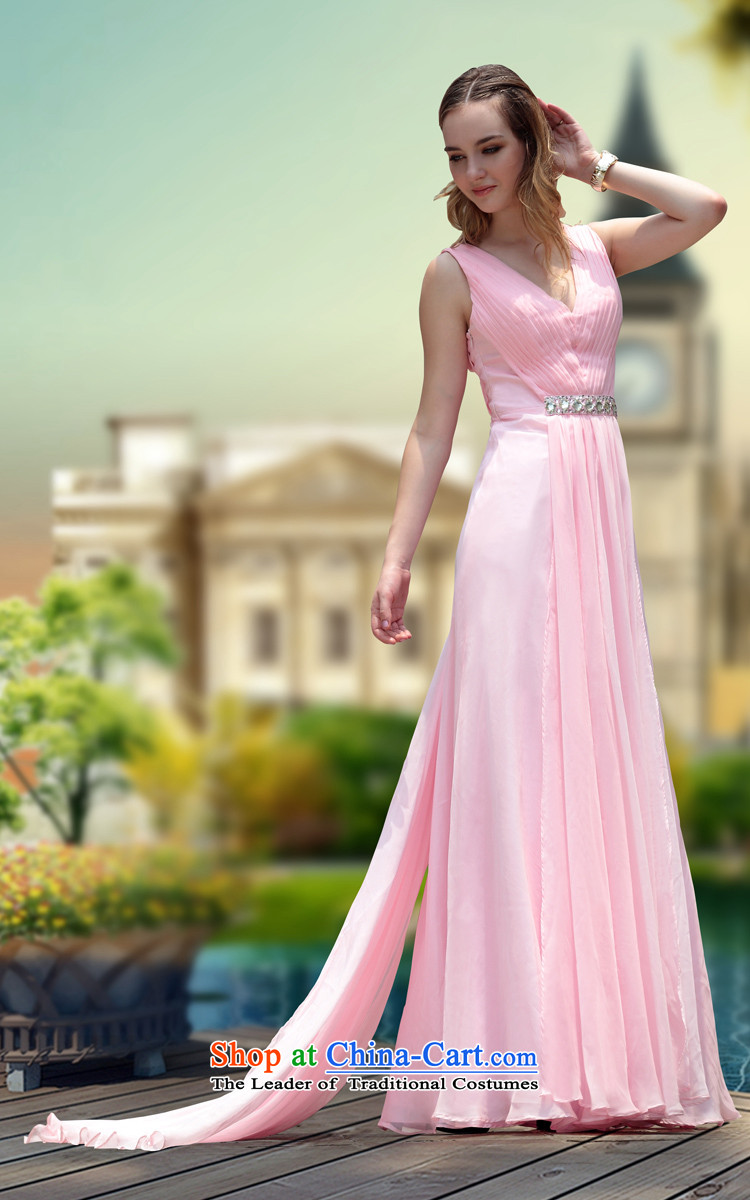 Doris Qi pink shoulders deep V dress temperament Sau San tail reception marriage bridesmaid bows dress measured 30,672 pink L picture, prices, brand platters! The elections are supplied in the national character of distribution, so action, buy now enjoy more preferential! As soon as possible.