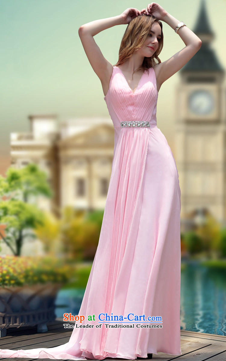 Doris Qi pink shoulders deep V dress temperament Sau San tail reception marriage bridesmaid bows dress measured 30,672 pink L picture, prices, brand platters! The elections are supplied in the national character of distribution, so action, buy now enjoy more preferential! As soon as possible.