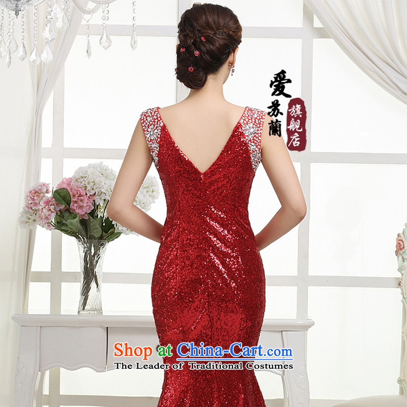 The new wine into gown bridal dresses bridesmaid banquet on long dresses dress performances banquet dress red XXXL, love Su-lan , , , shopping on the Internet