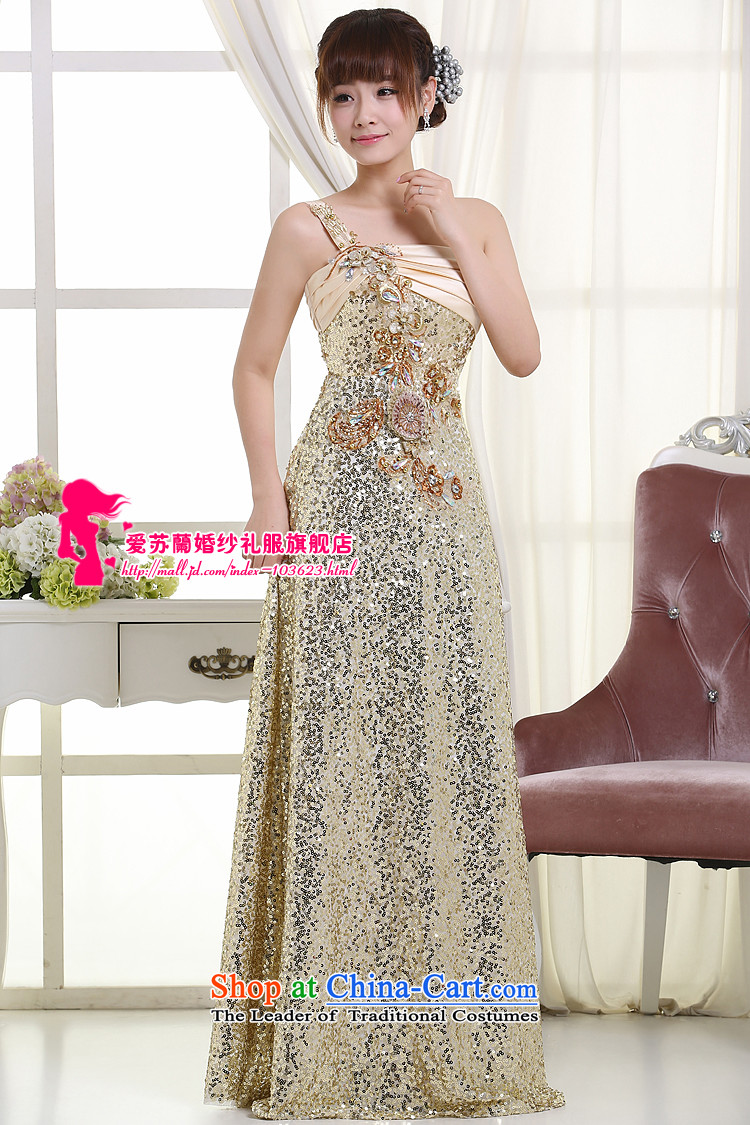 New bridesmaid dress long dresses on-chip shoulder crowsfoot dress bows bridesmaid dress pale yellow XXL picture, prices, brand platters! The elections are supplied in the national character of distribution, so action, buy now enjoy more preferential! As soon as possible.