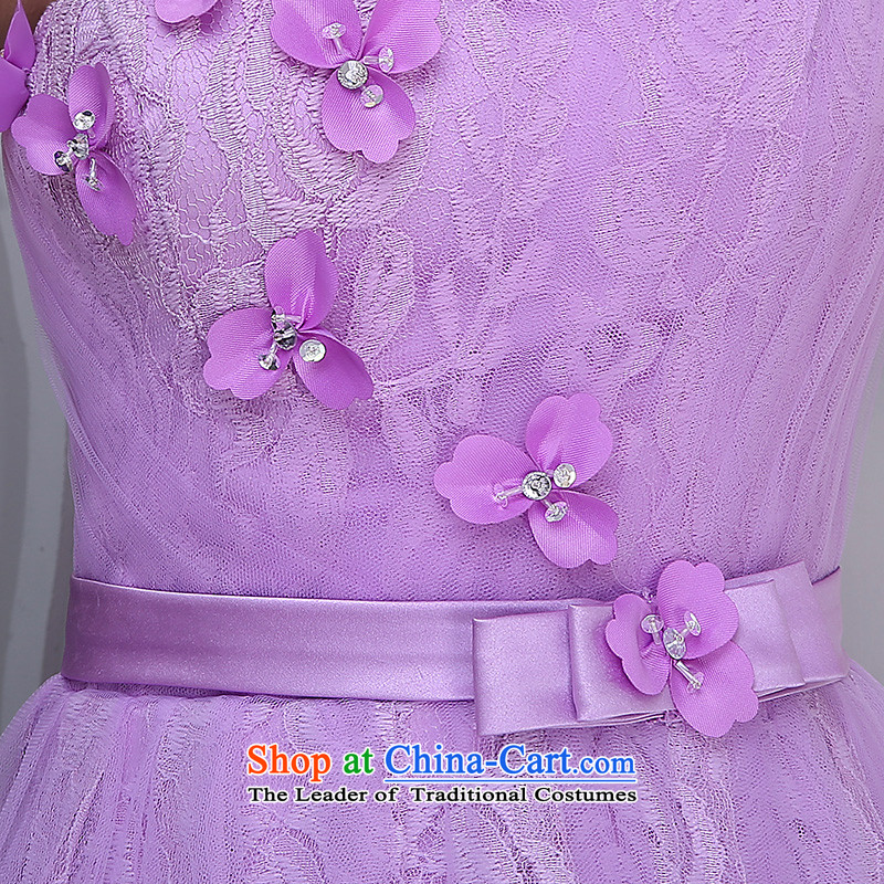 Winter bridesmaid small banquet Dress Suit 2015 new purple short) bridesmaid mission sister skirt annual light purple A of the dresses shoulder T14009 XXL( graphics), Nicole Kidman thin dress (nicole richie) , , , shopping on the Internet