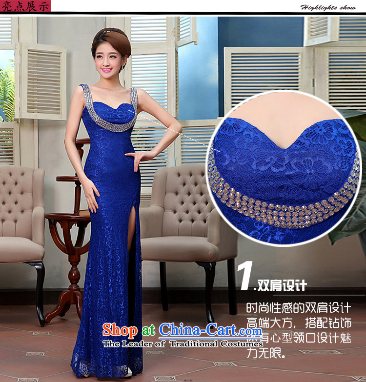 Hei Kaki wedding dresses new 2015 autumn and winter stylish shoulders irrepressible sexy dress will serve dinner serving X0006 bridesmaid blue L picture, prices, brand platters! The elections are supplied in the national character of distribution, so action, buy now enjoy more preferential! As soon as possible.