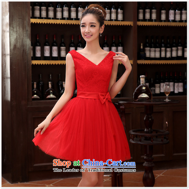 Wedding dress bride bows services 2015 new wedding dress bridesmaid serving evening dress short, shoulder strap L picture, prices, brand platters! The elections are supplied in the national character of distribution, so action, buy now enjoy more preferential! As soon as possible.