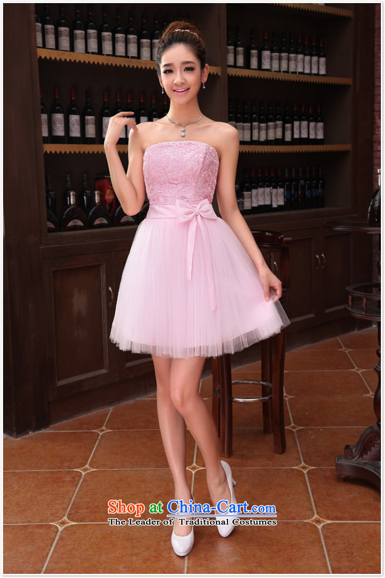 Short of bridesmaid small dress skirt marriages wedding dress stylish lace bows serving dinner serving bridesmaid White XXL picture, prices, brand platters! The elections are supplied in the national character of distribution, so action, buy now enjoy more preferential! As soon as possible.
