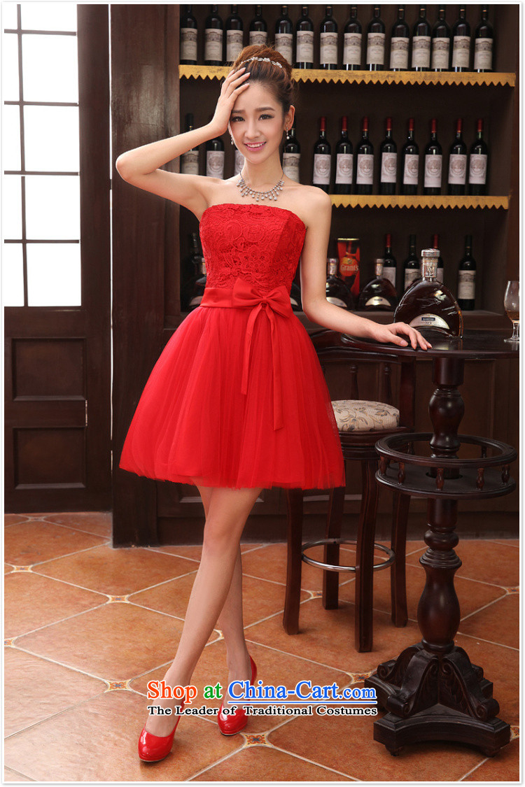 Short of bridesmaid small dress skirt marriages wedding dress stylish lace bows serving dinner serving bridesmaid White XXL picture, prices, brand platters! The elections are supplied in the national character of distribution, so action, buy now enjoy more preferential! As soon as possible.