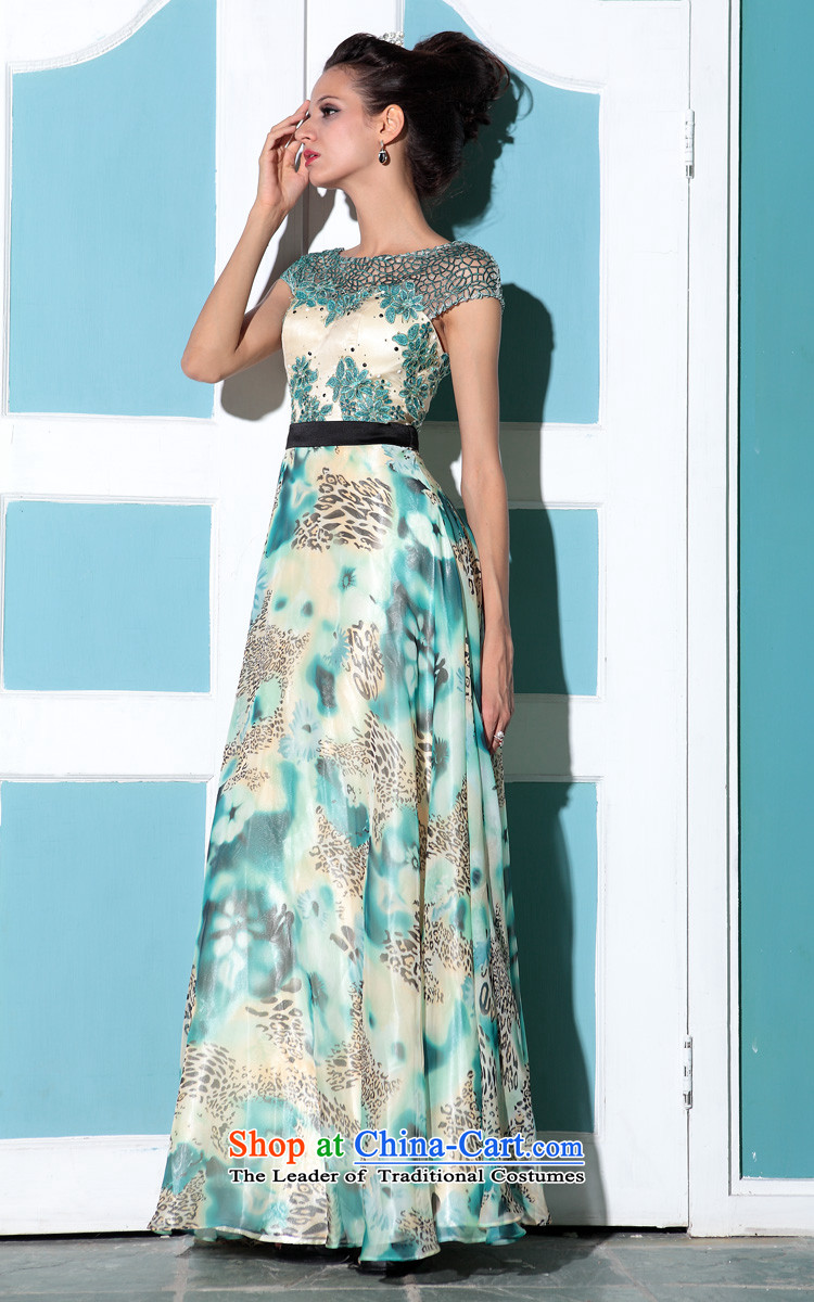 Doris Qi shoulders leopard evening dresses banquet company annual western dress wedding dress green S picture, prices, brand platters! The elections are supplied in the national character of distribution, so action, buy now enjoy more preferential! As soon as possible.