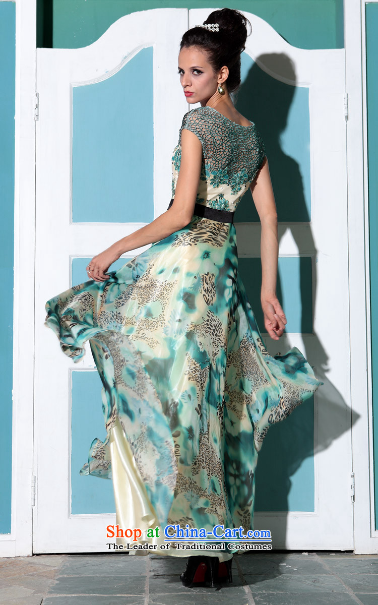 Doris Qi shoulders leopard evening dresses banquet company annual western dress wedding dress green S picture, prices, brand platters! The elections are supplied in the national character of distribution, so action, buy now enjoy more preferential! As soon as possible.
