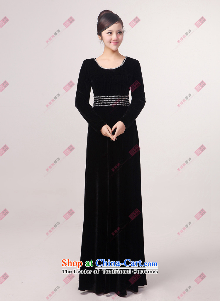 Charlene Choi Torino Winter long-sleeved clothing chorus black velvet chorus in older choral clothing choral conductor services Black XL Photo, prices, brand platters! The elections are supplied in the national character of distribution, so action, buy now enjoy more preferential! As soon as possible.