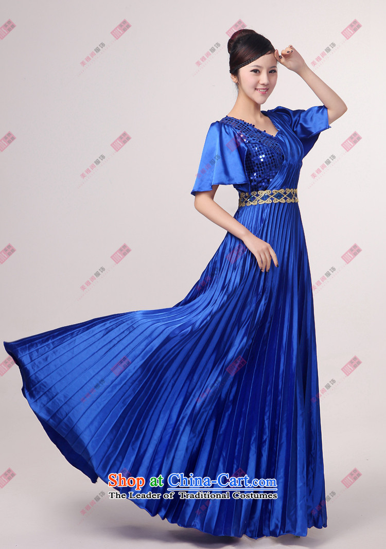 Charlene Choi Ling Bao blue large pressure Zou choral services chorus girl long on services answering chorus of clothing custom L picture, prices, brand platters! The elections are supplied in the national character of distribution, so action, buy now enjoy more preferential! As soon as possible.