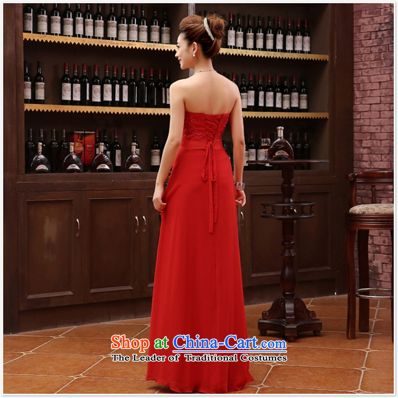 The autumn and winter bridesmaid mission dress red evening dresses skirts sister 2015 new wedding dresses long bridesmaid) , L, Charlene Choi spirit has been pressed shopping on the Internet