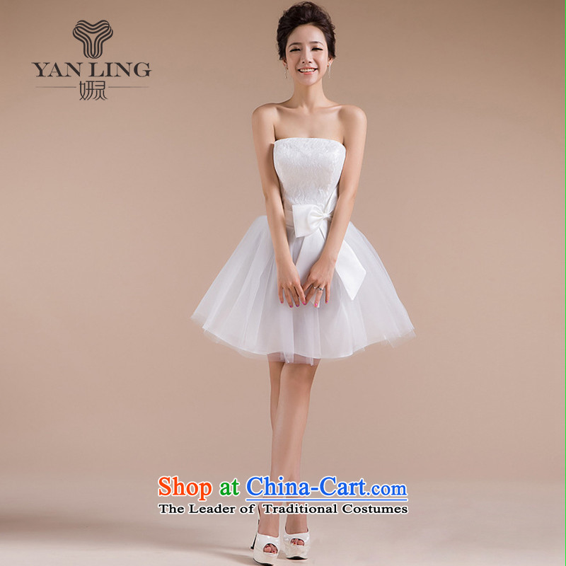 The new sister in 2015 multi-color and feel happy Sau San sweet romantic wedding dresses bridesmaid skirt small LF-70 white L, Charlene Choi spirit has been pressed shopping on the Internet