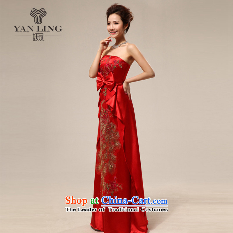 The spring and summer of 2015, pregnant women dress bows service wedding dress embroidery peony flowers LF20 XXL, Phoenix marriage Charlene Choi spirit has been pressed shopping on the Internet