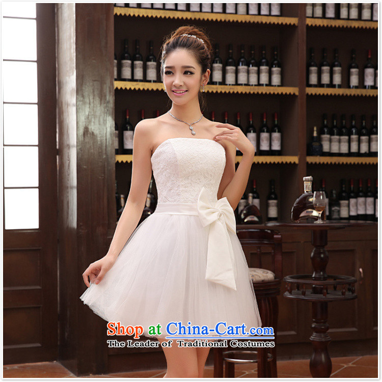 2014 lace Wedding Dress Short) bridesmaid mission with short of marriage evening dresses marriage small dress offer LF112 white L picture, prices, brand platters! The elections are supplied in the national character of distribution, so action, buy now enjoy more preferential! As soon as possible.