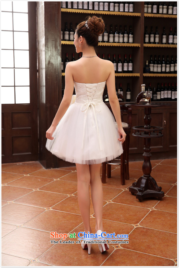 2014 lace Wedding Dress Short) bridesmaid mission with short of marriage evening dresses marriage small dress offer LF112 white L picture, prices, brand platters! The elections are supplied in the national character of distribution, so action, buy now enjoy more preferential! As soon as possible.