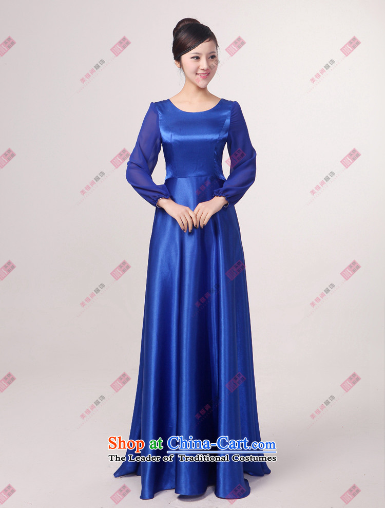 Charlene Choi Ling new long-sleeved choral services chorus girl long choir uniforms wearing long skirt the girl will custom rose M picture, prices, brand platters! The elections are supplied in the national character of distribution, so action, buy now enjoy more preferential! As soon as possible.