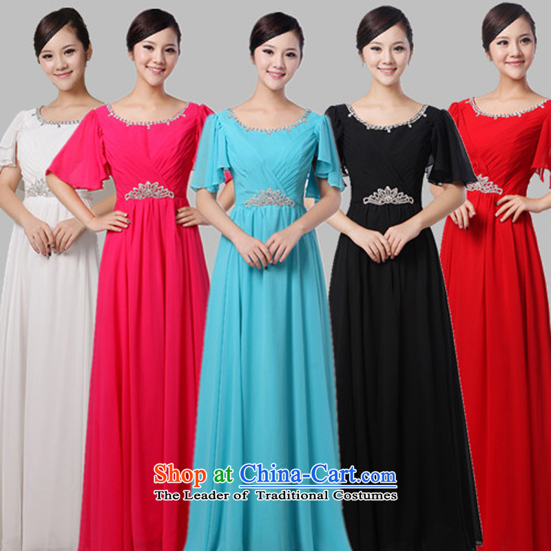 Charlene Choi Ling red long gown choral Service Bridal chorus girl dress uniform clothingXXXXL Ms. choral