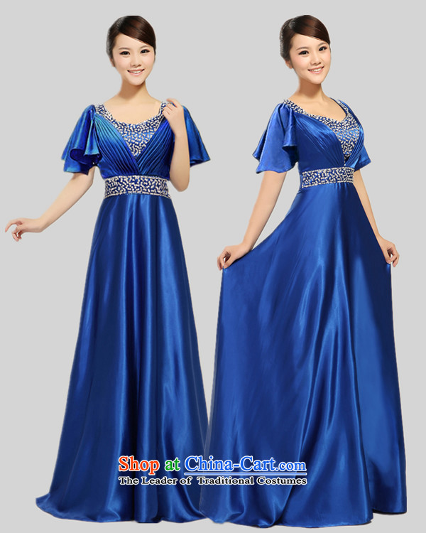 Charlene Choi Ling new V-Neck Foutune of nail Mun-zhuhai before evening dresses command service long skirt Female dress choral chorus services custom XXXL picture, prices, brand platters! The elections are supplied in the national character of distribution, so action, buy now enjoy more preferential! As soon as possible.