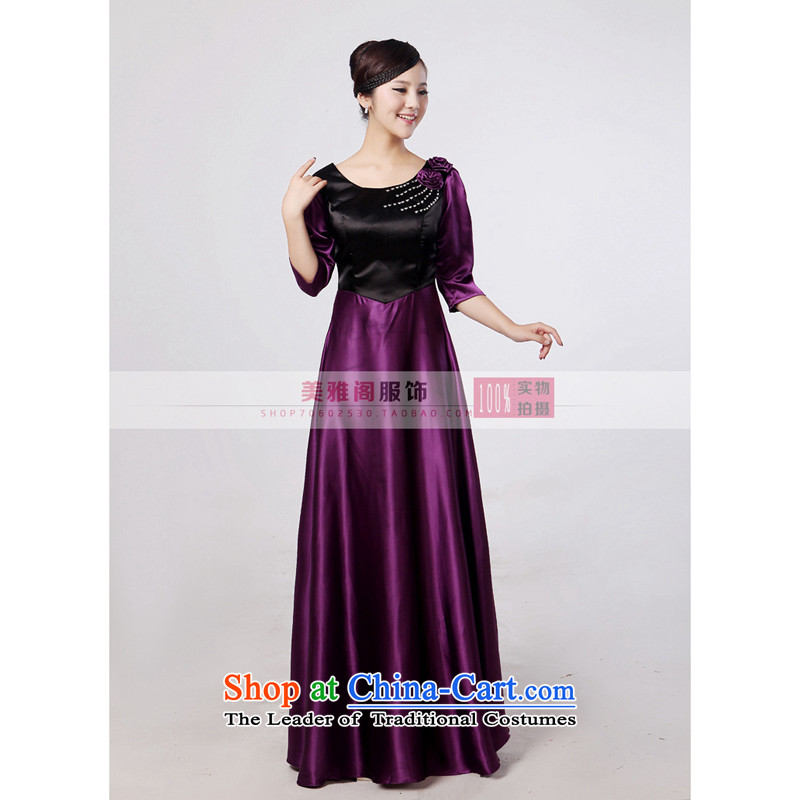 Charlene Choi Ling new choral service long-sleeved long chorus services choral clothing female Ms. long skirt Stage Costume custom XXXL, Charlene Choi Spirit (yanling) , , , shopping on the Internet