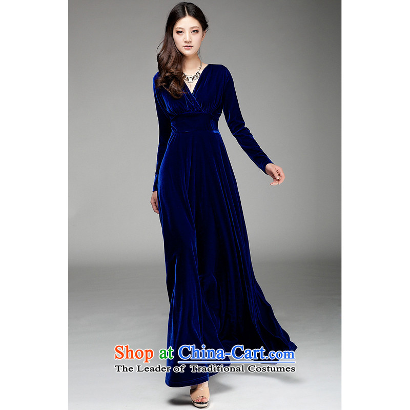 Charlene Choi Ling new women's long-sleeved command service Kim velvet choral service long evening dresses stage costumes under the auspices of etiquette , Charlene Choi Spirit (yanling) , , , shopping on the Internet