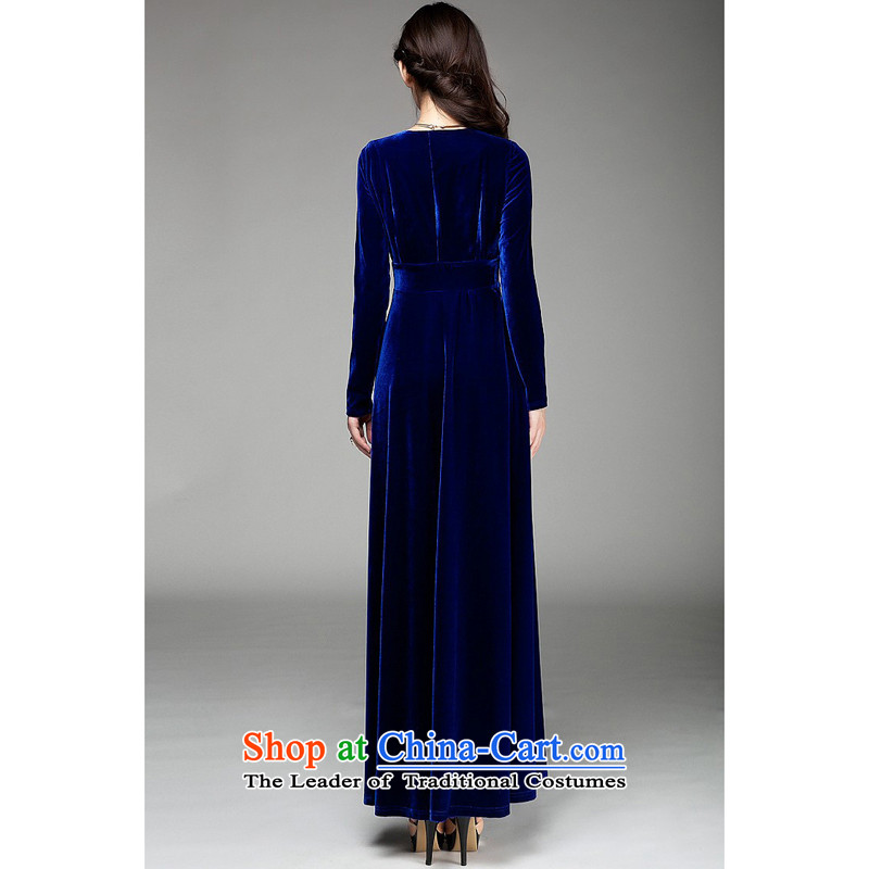 Charlene Choi Ling new women's long-sleeved command service Kim velvet choral service long evening dresses stage costumes under the auspices of etiquette , Charlene Choi Spirit (yanling) , , , shopping on the Internet