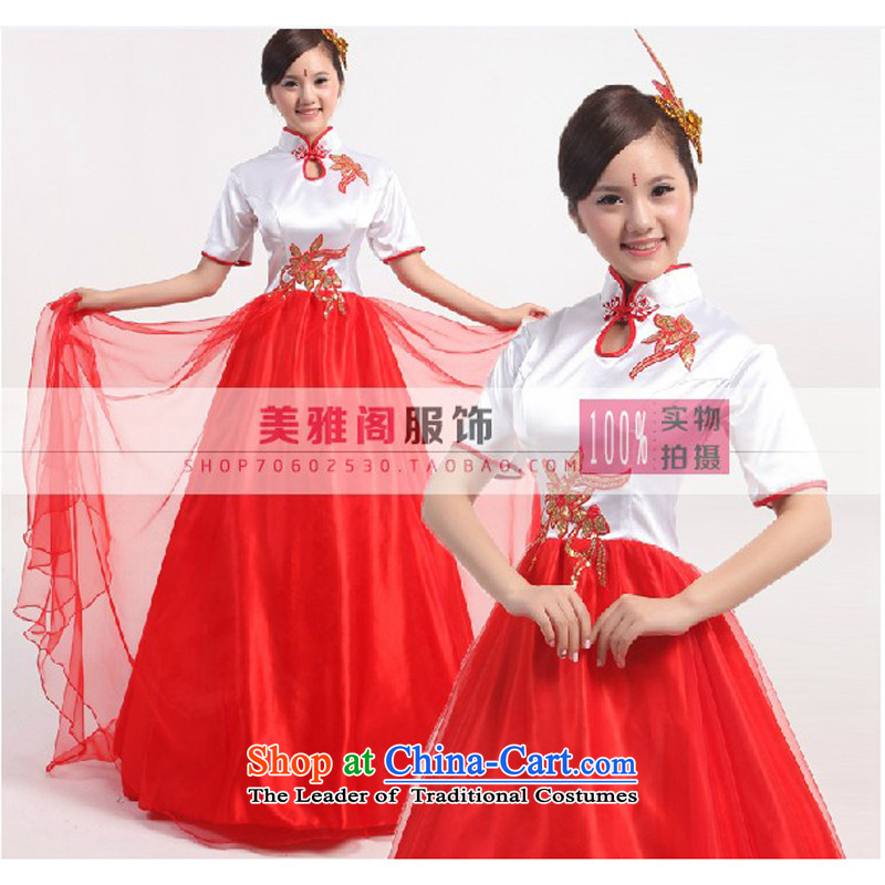 Charlene Choi Ling Ms. offer long skirt large folk dance show apparel chorus serving evening dresses Foutune of video thin M, Charlene Choi Spirit (yanling) , , , shopping on the Internet