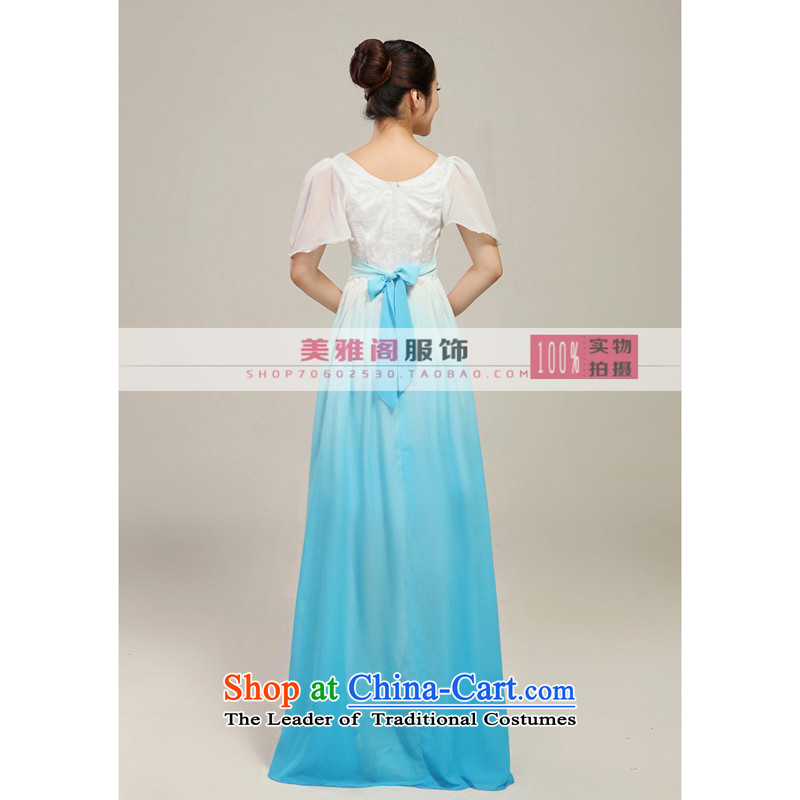 Charlene Choi Ling offer etiquette chorus services under the auspices of the chorus girl long skirt people wearing music national costumes gradients , L, Charlene Choi Spirit (yanling) , , , shopping on the Internet