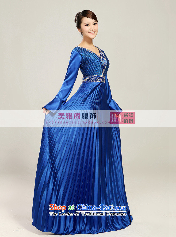 Charlene Choi Ling manually staple pearl horn sleeve length) Ms. large choral services chorus services choral clothing female long skirt XXXL picture, prices, brand platters! The elections are supplied in the national character of distribution, so action, buy now enjoy more preferential! As soon as possible.