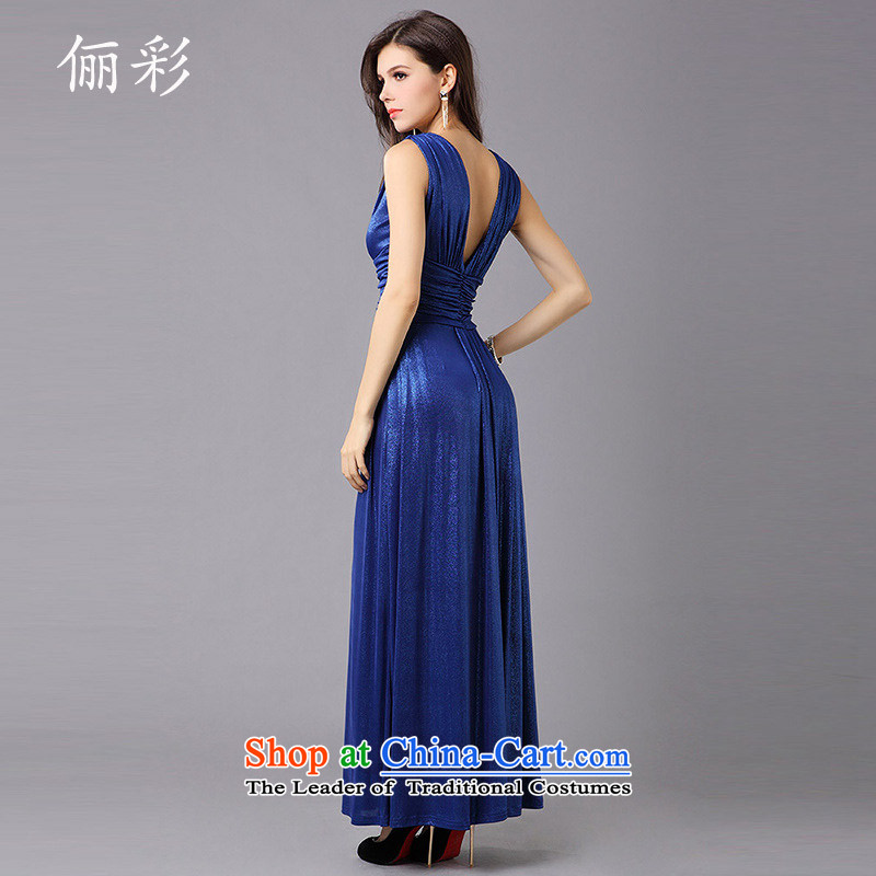 158 multimedia evening dresses Sau San deep V-Neck evening dress long appointments, declares dress dresses Blue M 158 color (LICAI) , , , shopping on the Internet