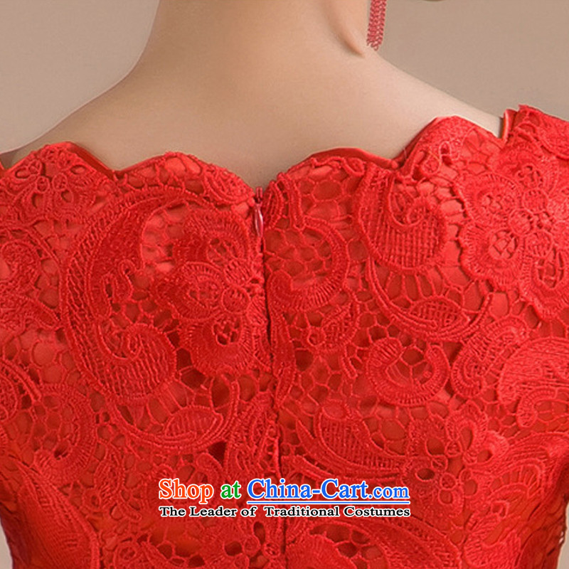 20152014 new cheongsam spring pack shoulder short, red qipao lace bows service stylish QP-108 RED , L, Charlene Choi spirit has been pressed shopping on the Internet