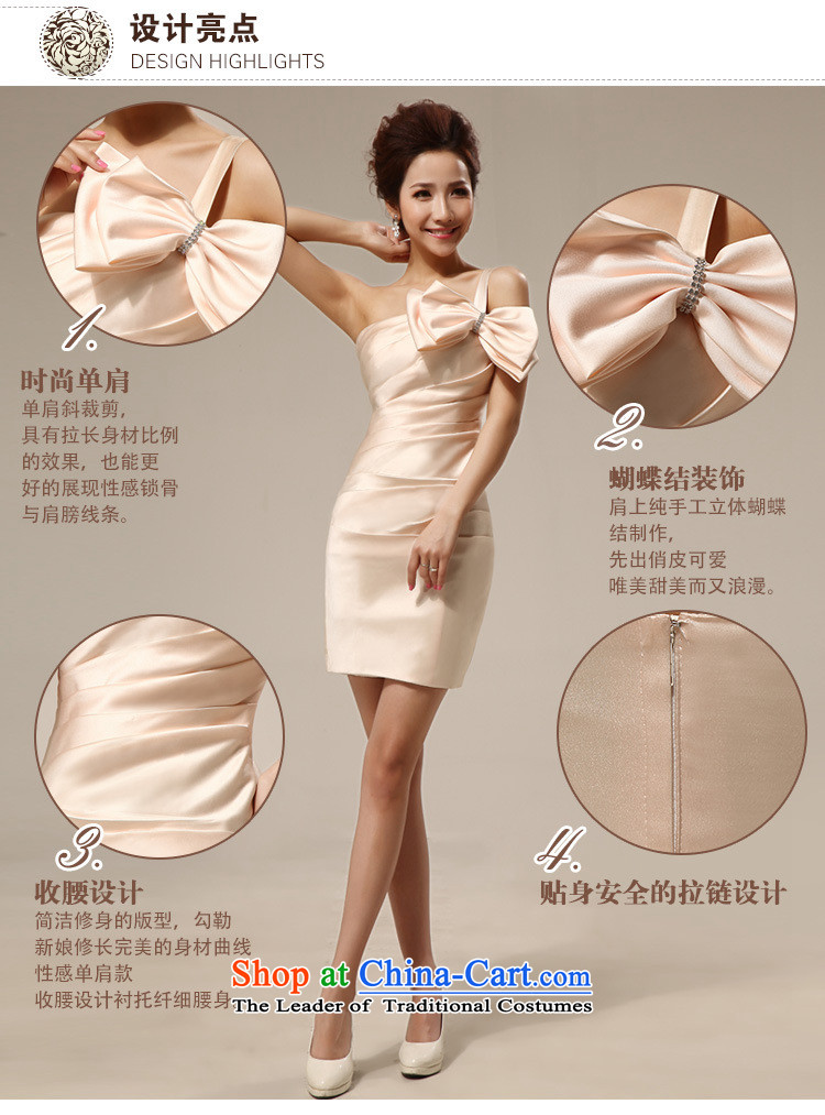 2015 Short of bridesmaid small dress marriages wedding fashion bow tie bows services bridesmaid LF140 serving champagne color L picture, prices, brand platters! The elections are supplied in the national character of distribution, so action, buy now enjoy more preferential! As soon as possible.