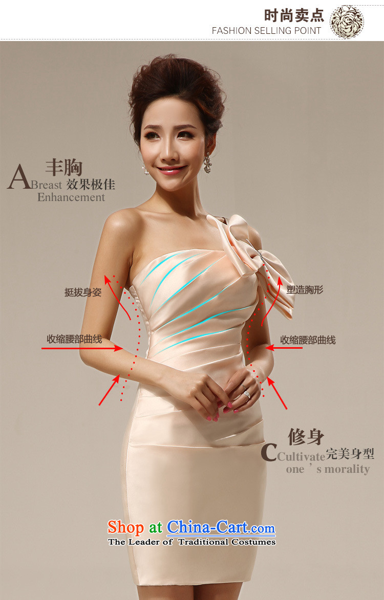 2015 Short of bridesmaid small dress marriages wedding fashion bow tie bows services bridesmaid LF140 serving champagne color L picture, prices, brand platters! The elections are supplied in the national character of distribution, so action, buy now enjoy more preferential! As soon as possible.