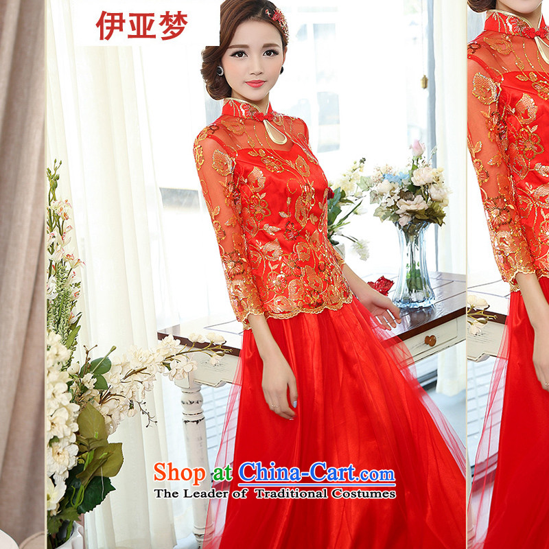 The new 2015 dream wedding dress banquet meeting will miss the wedding banquet two kits bride bows services of the dream of the RED M , , , shopping on the Internet
