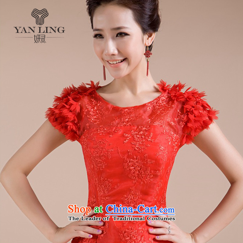 2015 new dress threw his shoulders lace skirt as small red dress LF153 Sau San XXL, Charlene Choi spirit has been pressed shopping on the Internet