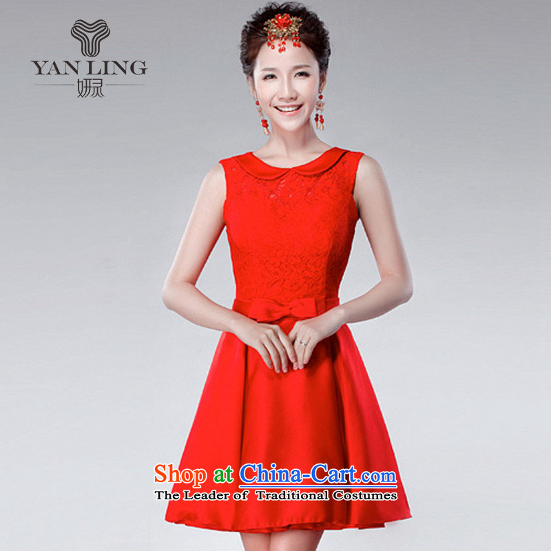 2015 new marriage bows services red double-shoulder and sexy small Dress Short) won the wedding-dress LF175 XXL, Charlene Choi spirit has been pressed red shopping on the Internet