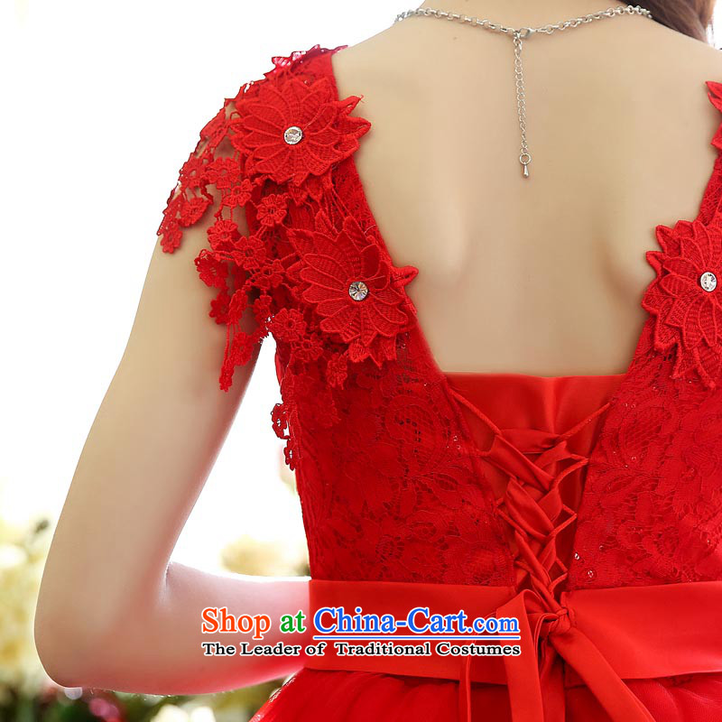 To Doi Shu Spring 2015 new back small dress bridesmaid short of Princess bon bon evening dress wedding dresses bows to raise performance to Doi Shu.... XL, online shopping