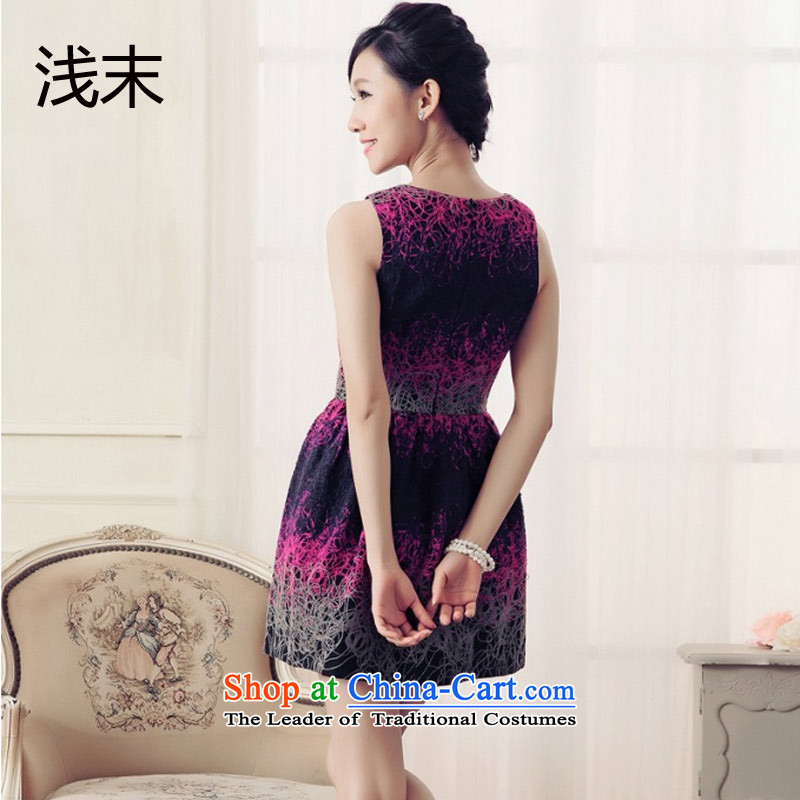 The end of the light (MO) QIAN aristocratic video thin Sau San activity ornaments luxury sleeveless temperament small Heung-dresses dress 6 019 M, the end of the shallow.... Purple Shopping on the Internet