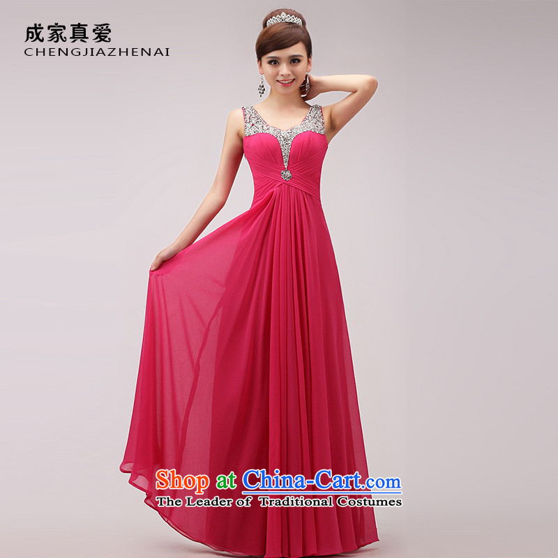 The knot true love annual dinner dress 2015 will blue long marriages bows service banquet moderator winter sky blue M Chengjia True Love , , , shopping on the Internet