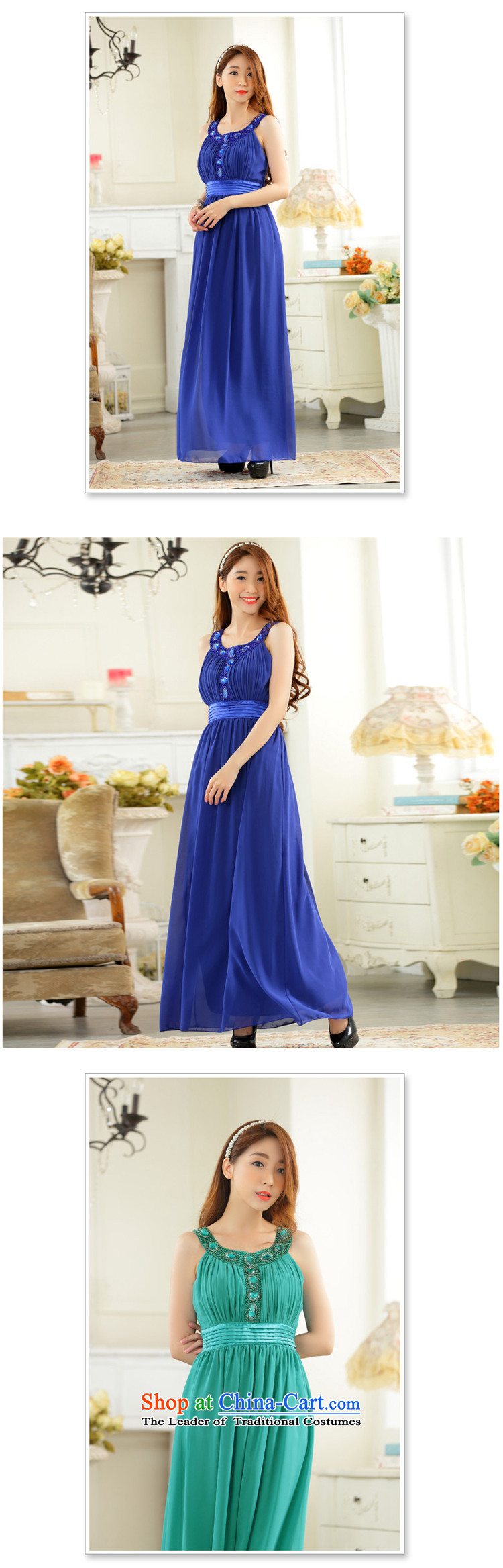   Kampala shoulder plain manual JK2 nail on the Pearl River delta drilling-long gown chiffon dresses blue XXL picture, prices, brand platters! The elections are supplied in the national character of distribution, so action, buy now enjoy more preferential! As soon as possible.