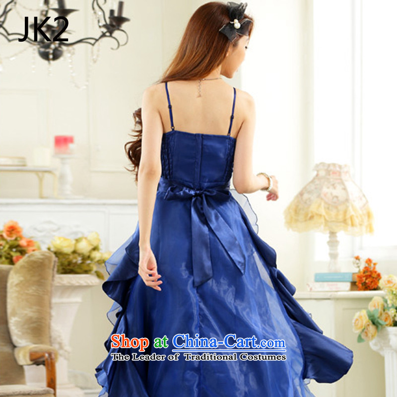 The beauty and variety shows night show services skirt large bright skirt is hanging princess with long evening dresses dresses JK2 BLUE XXXL,JK2.YY,,, shopping on the Internet