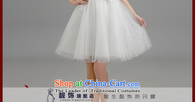  The new 2015 International Friendship bridesmaid to dress a field white lace flower shoulder short skirts bon bon skirt straps small dress sister skirt bridesmaid services white L picture, prices, brand platters! The elections are supplied in the national character of distribution, so action, buy now enjoy more preferential! As soon as possible.