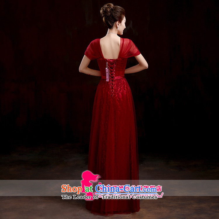 Marriages bows services wine red long gown New Sau San evening dresses new Korean long red packets shoulder higher waist evening dress dark red聽XXXL picture, prices, brand platters! The elections are supplied in the national character of distribution, so action, buy now enjoy more preferential! As soon as possible.