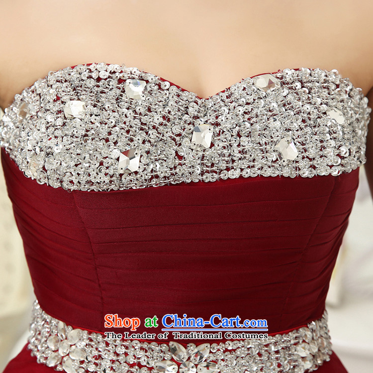 2015 New Long wedding dress wiping the chest evening dresses winter clothing winter pregnant women stylish bows bride evening deep red M picture, prices, brand platters! The elections are supplied in the national character of distribution, so action, buy now enjoy more preferential! As soon as possible.